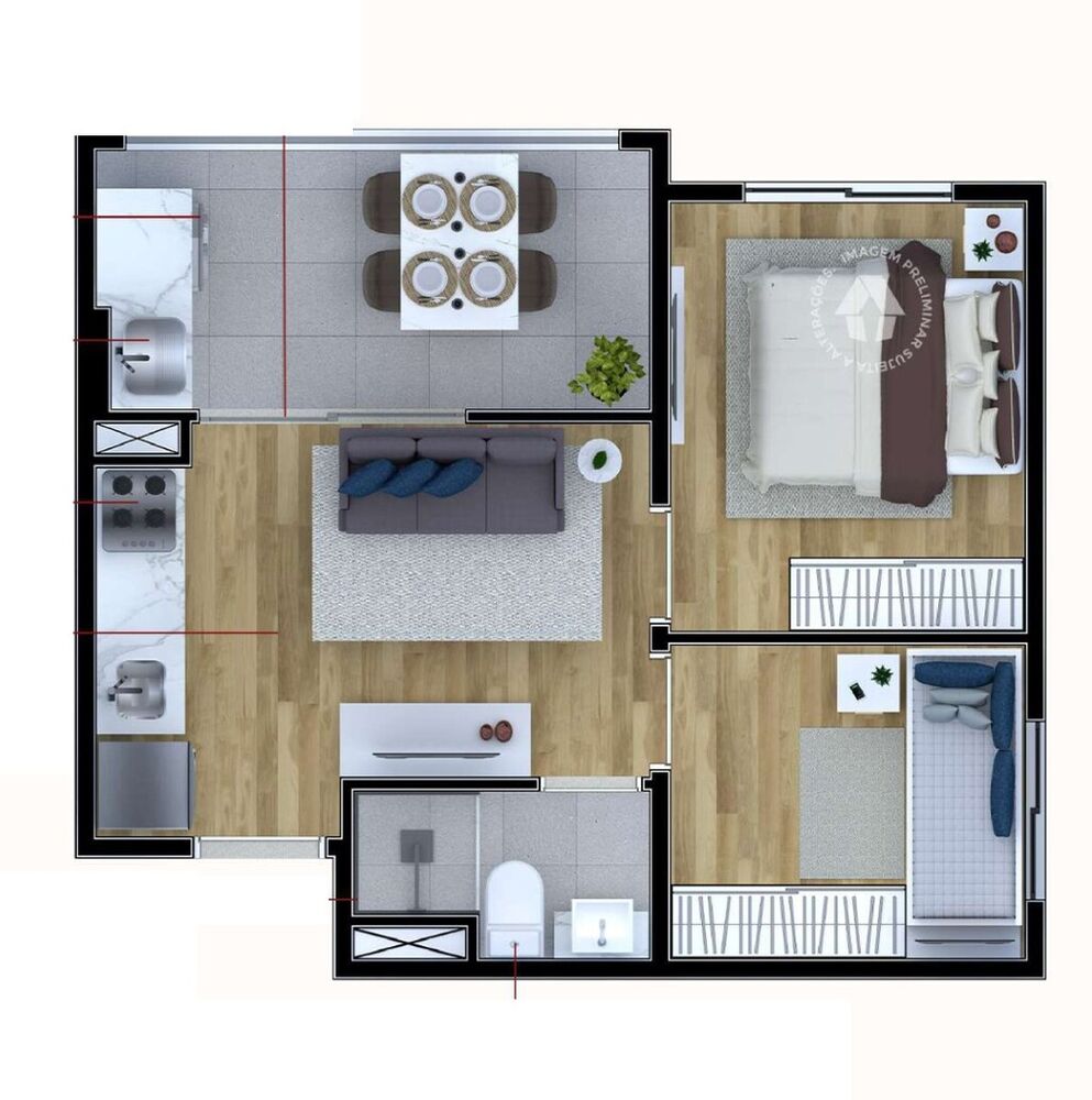 Apartamento, 1 quarto, 29 m² - Foto 2