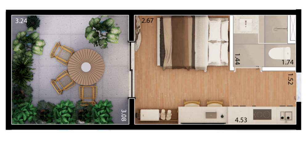 Apartamento, 1 quarto, 24 m² - Foto 8