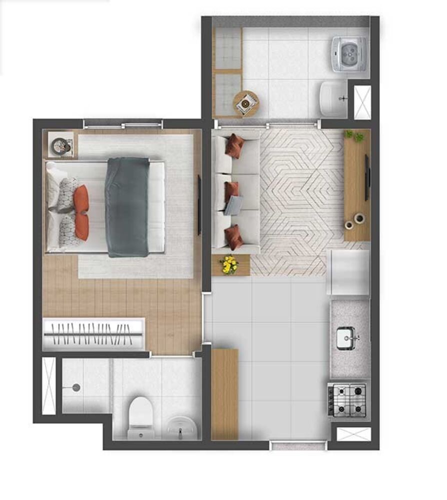 Apartamento à venda com 1 quarto, 25m² - Foto 9