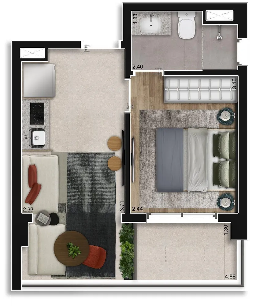 Apartamento, 1 quarto, 24 m² - Foto 4