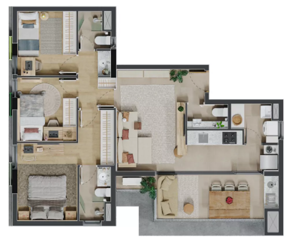 Apartamento, 3 quartos, 79 m² - Foto 4