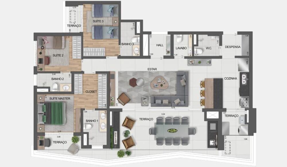 Apartamento, 4 quartos, 176 m² - Foto 7