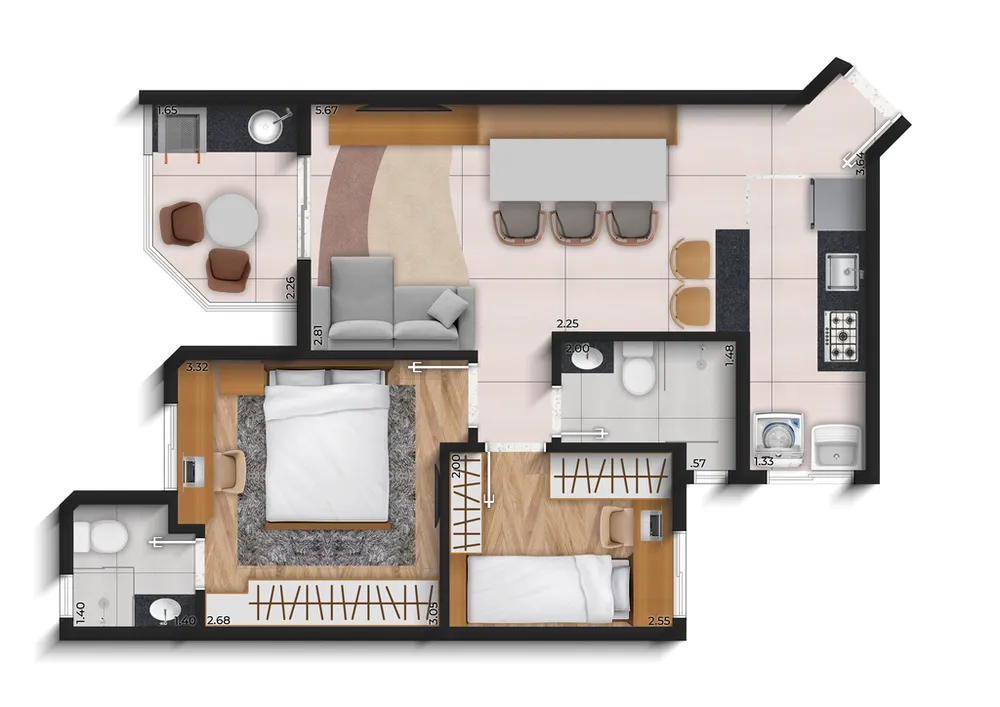 Apartamento, 2 quartos, 48 m² - Foto 4