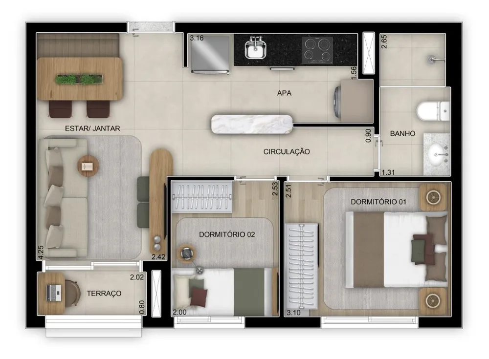 Apartamento, 3 quartos, 204 m² - Foto 3