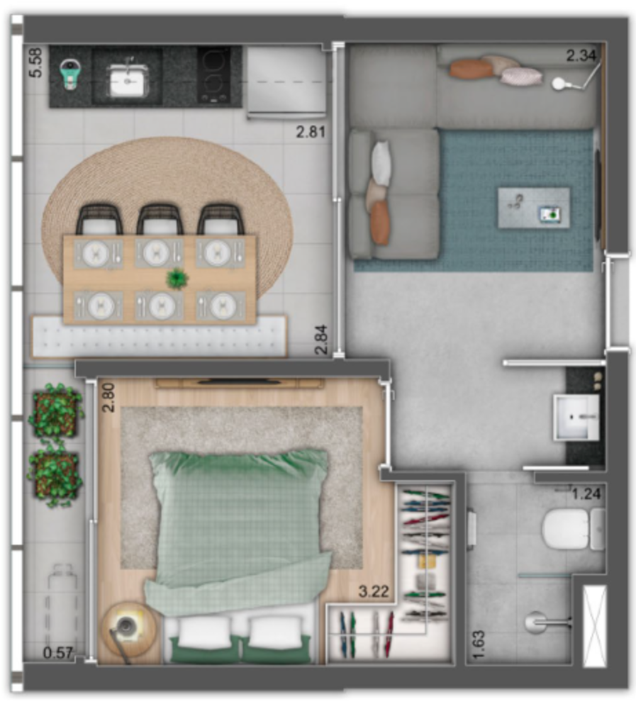 Apartamento, 1 quarto, 32 m² - Foto 15