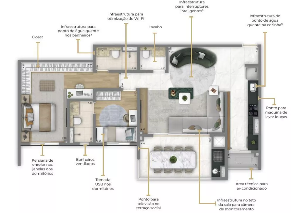 Apartamento, 2 quartos, 74 m² - Foto 8
