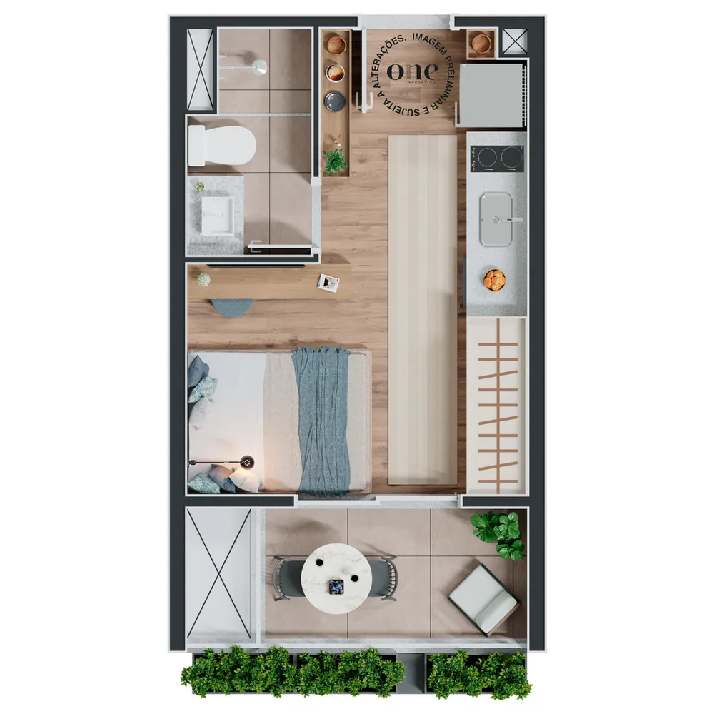 Apartamento, 1 quarto, 26 m² - Foto 3