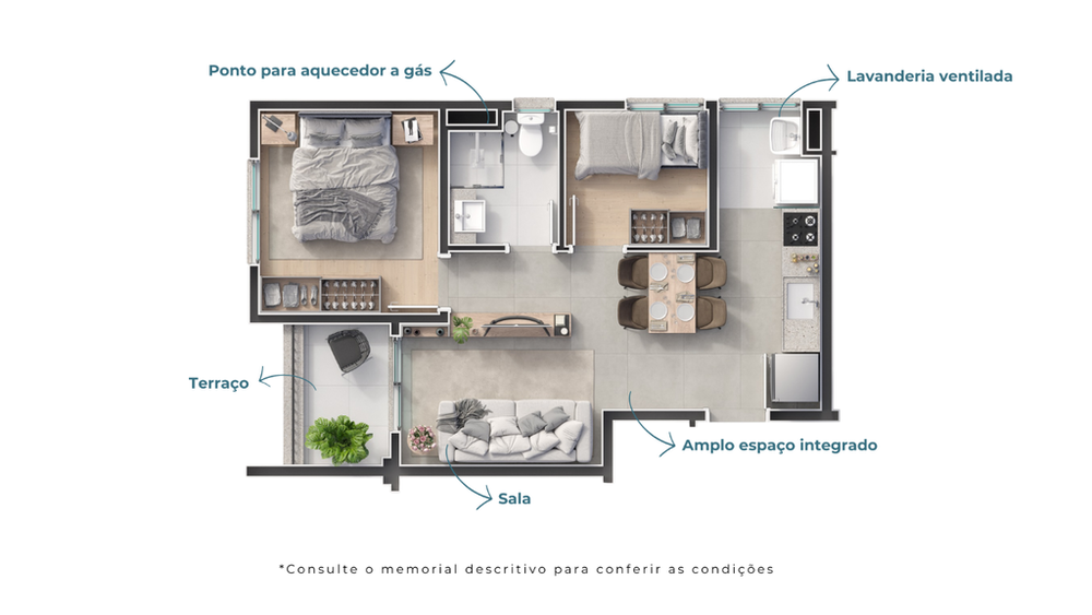 Apartamento, 2 quartos, 43 m² - Foto 4