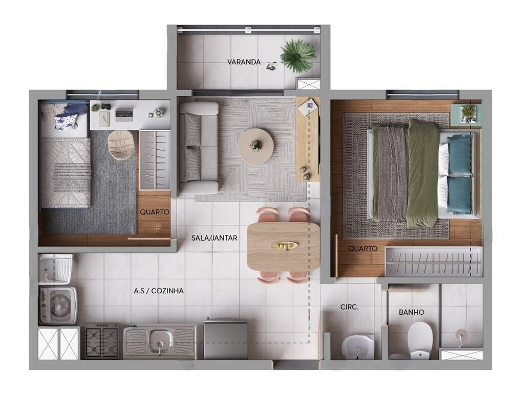 Apartamento, 2 quartos, 33 m² - Foto 11