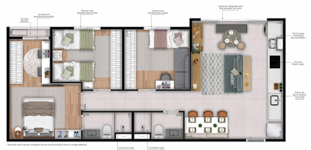 Apartamento, 2 quartos, 77 m² - Foto 12