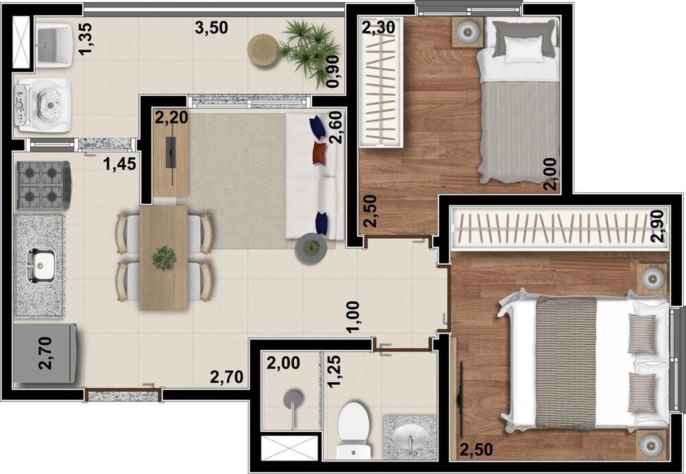 Apartamento, 2 quartos, 33 m² - Foto 22