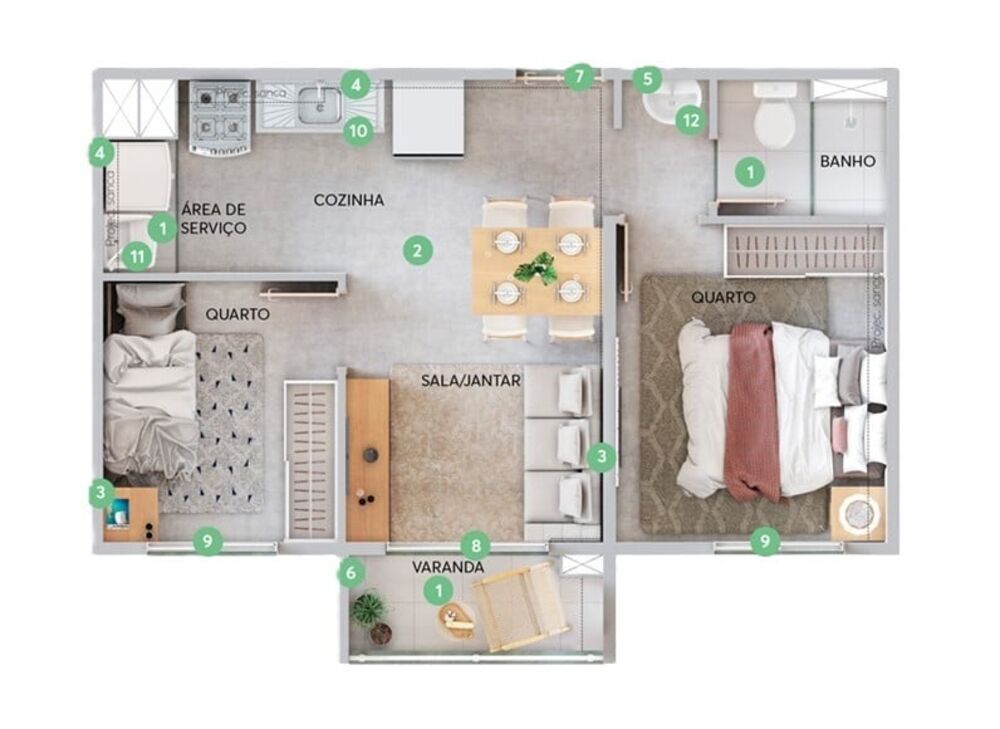 Apartamento, 2 quartos, 45 m² - Foto 4