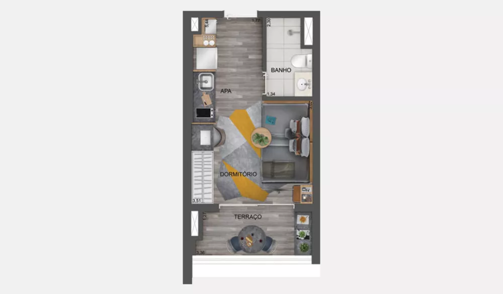 Apartamento, 1 quarto, 59 m² - Foto 29