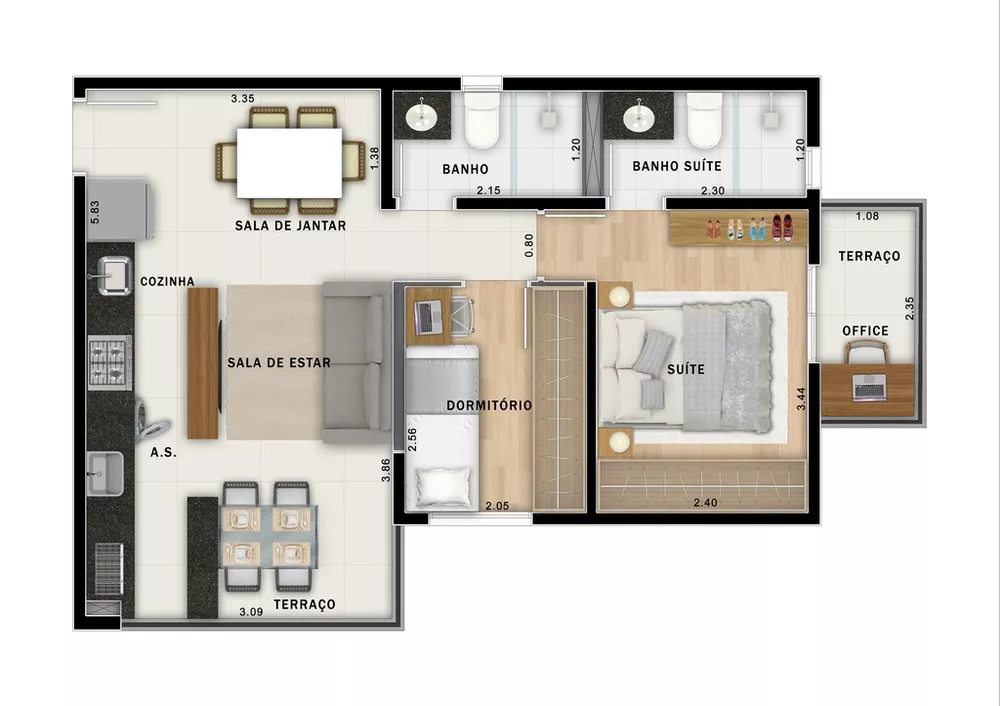 Cobertura, 2 quartos, 101 m² - Foto 8