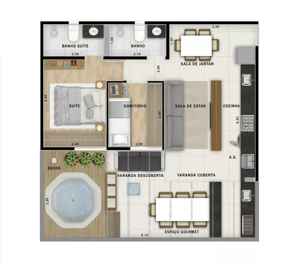 Cobertura, 2 quartos, 101 m² - Foto 9