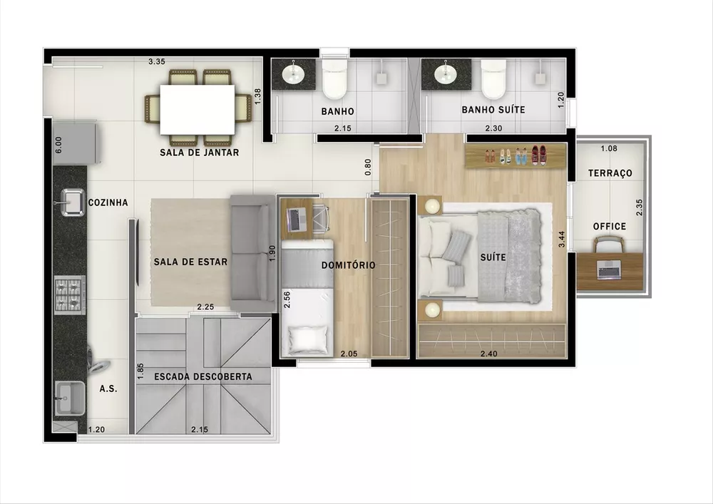 Cobertura, 2 quartos, 101 m² - Foto 10