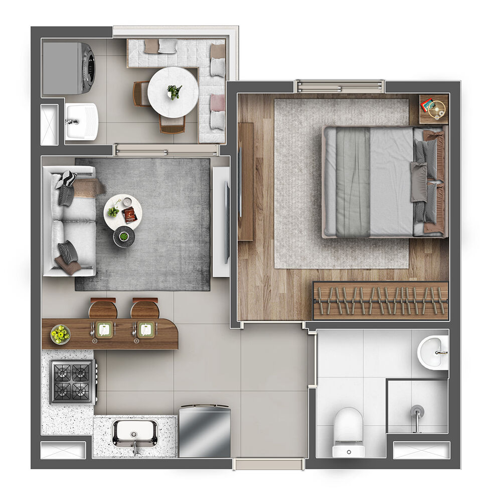 Apartamento, 2 quartos, 42 m² - Foto 8
