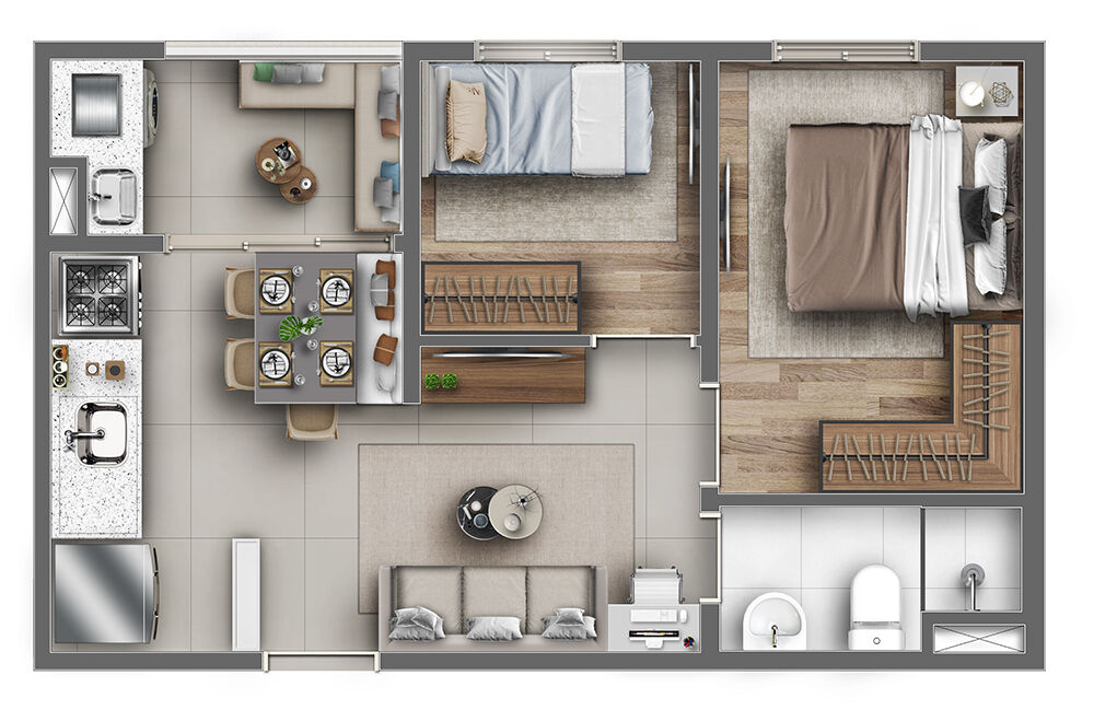 Apartamento, 2 quartos, 42 m² - Foto 9