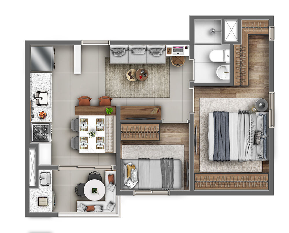 Apartamento, 2 quartos, 42 m² - Foto 10