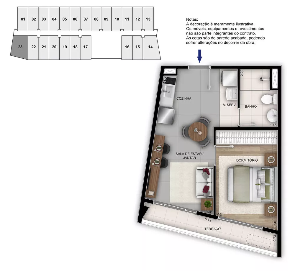 Apartamento à venda com 1 quarto, 37m² - Foto 15