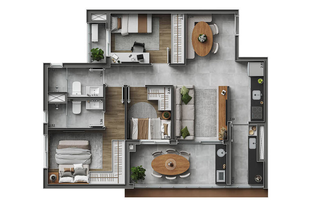 Apartamento, 3 quartos, 76 m² - Foto 7