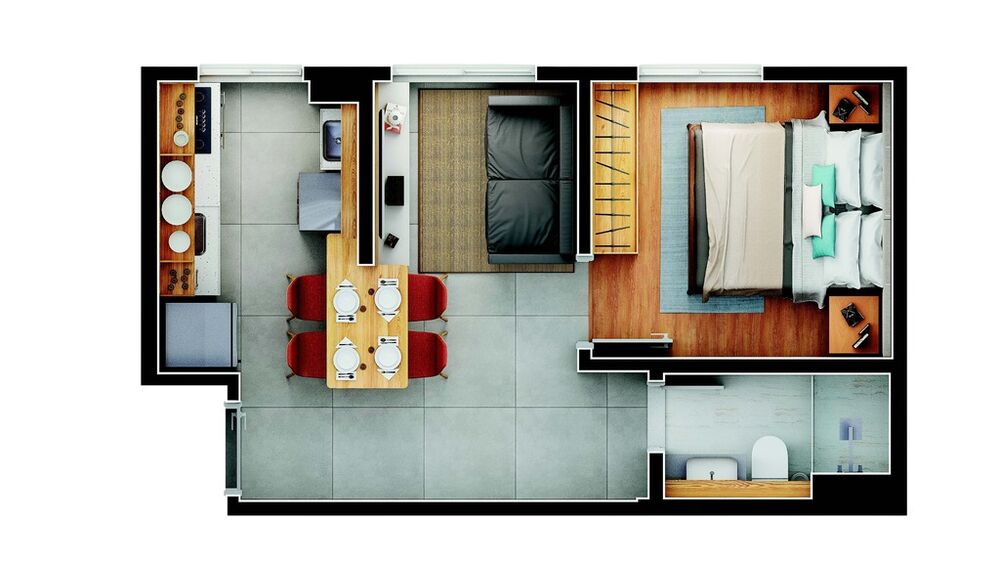 Apartamento, 2 quartos, 41 m² - Foto 3