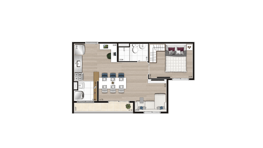 Apartamento, 2 quartos, 37 m² - Foto 4