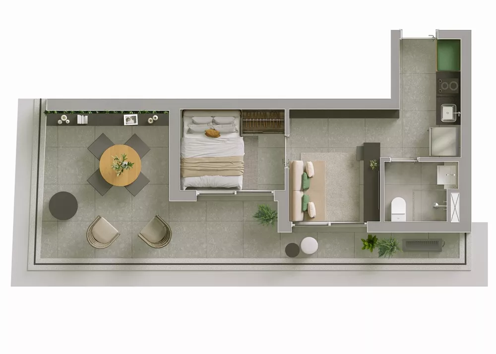 Apartamento, 1 quarto, 45 m² - Foto 12