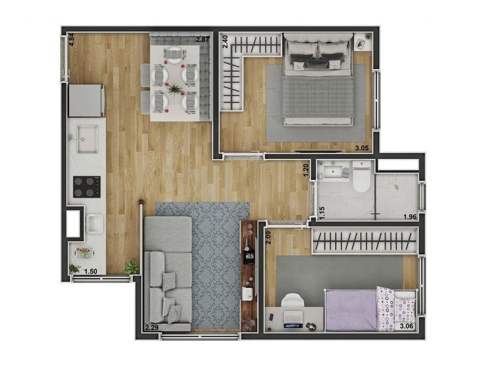 Apartamento, 2 quartos, 40 m² - Foto 4