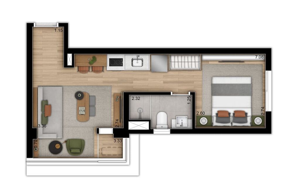 Apartamento, 1 quarto, 27 m² - Foto 4