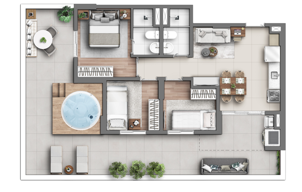 Apartamento, 3 quartos, 49 m² - Foto 4