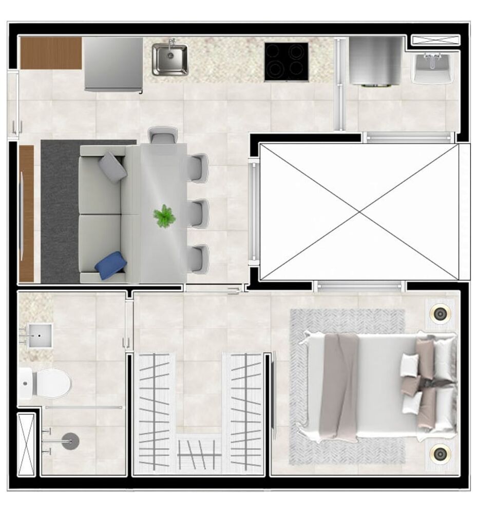 Apartamento, 1 quarto, 25 m² - Foto 6