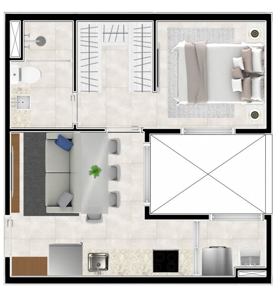 Apartamento, 1 quarto, 25 m² - Foto 5