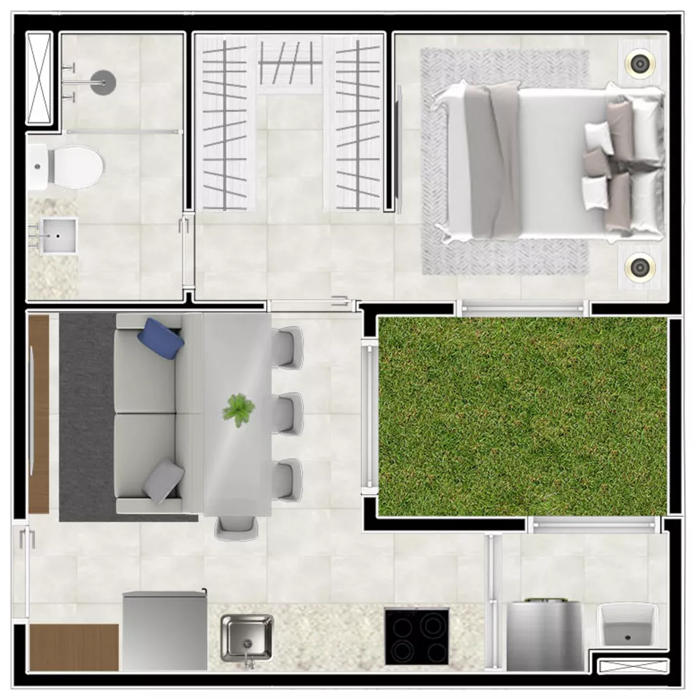 Apartamento, 1 quarto, 25 m² - Foto 3