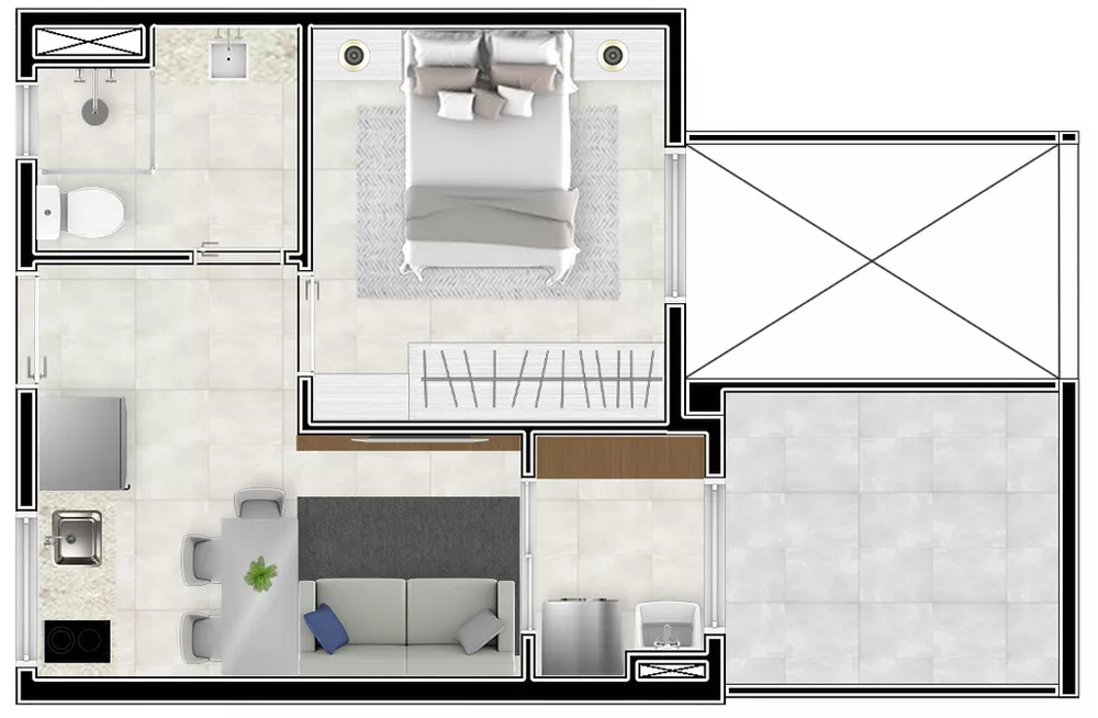 Apartamento, 1 quarto, 25 m² - Foto 4