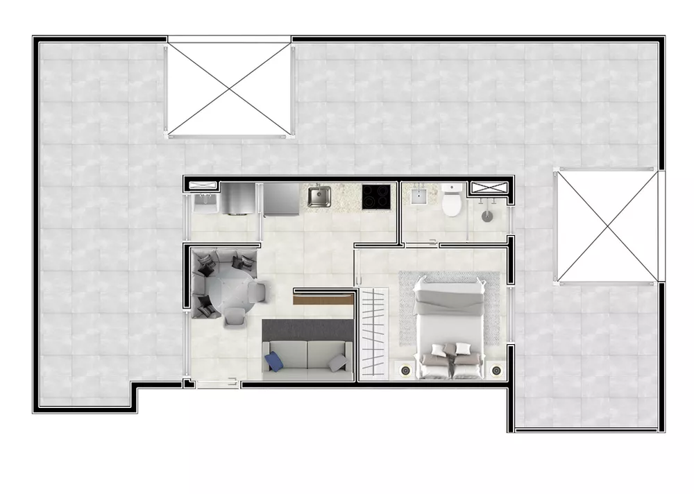 Apartamento, 1 quarto, 25 m² - Foto 1