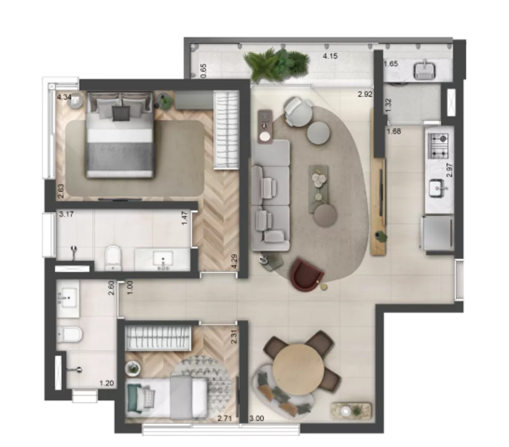 Apartamento, 1 quarto, 33 m² - Foto 6