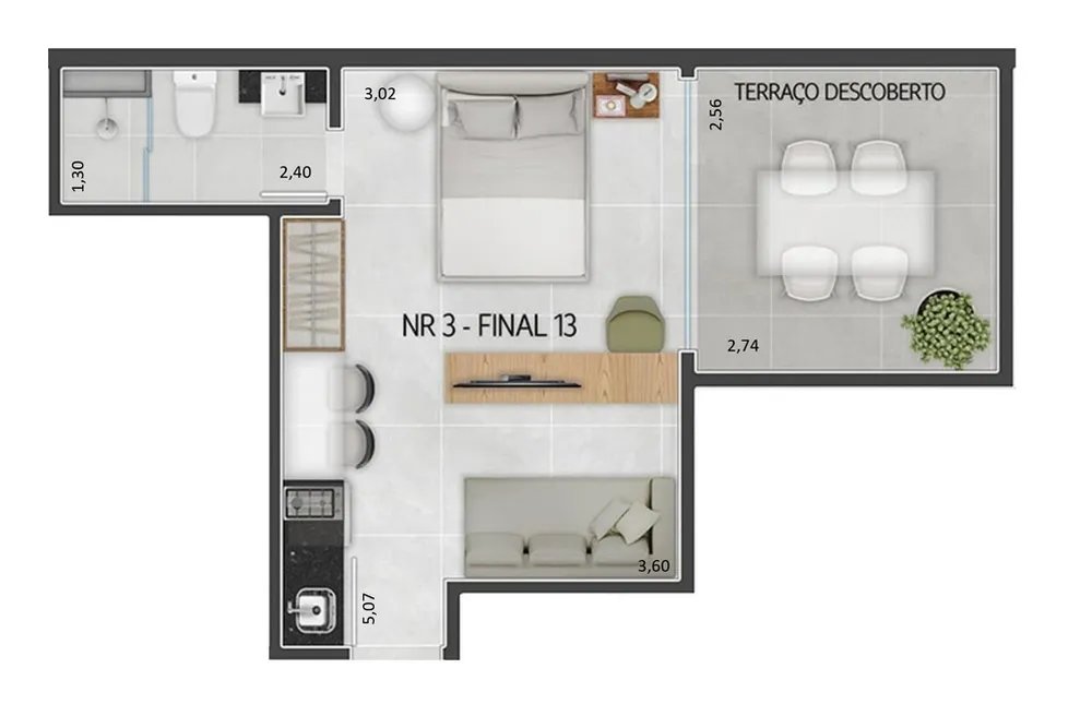 Apartamento, 1 quarto, 31 m² - Foto 3