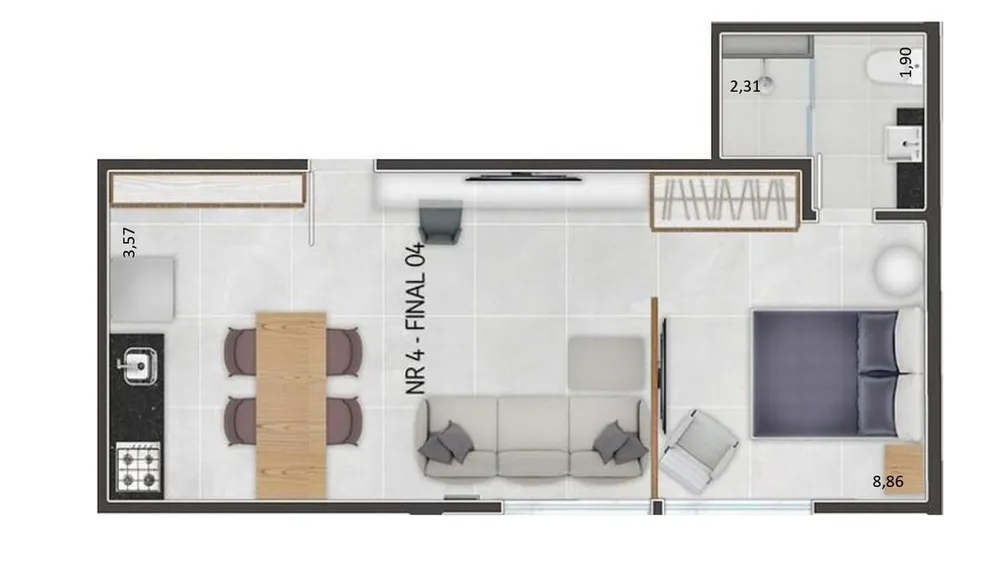 Apartamento, 1 quarto, 31 m² - Foto 4