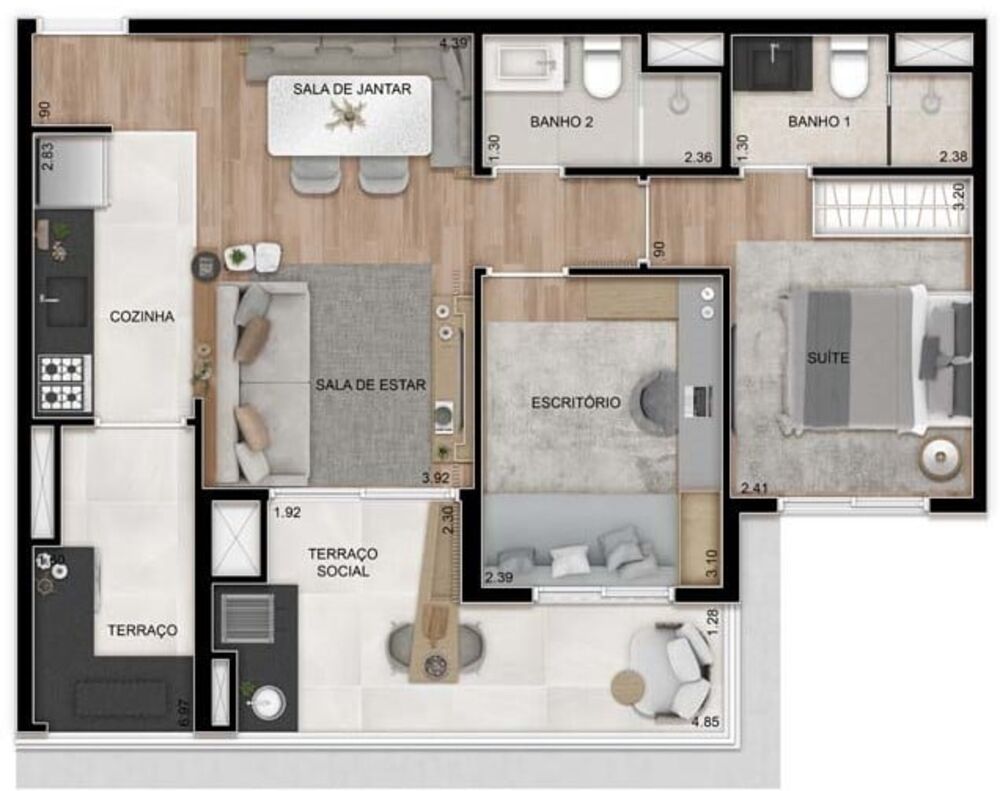 Apartamento, 2 quartos, 63 m² - Foto 6