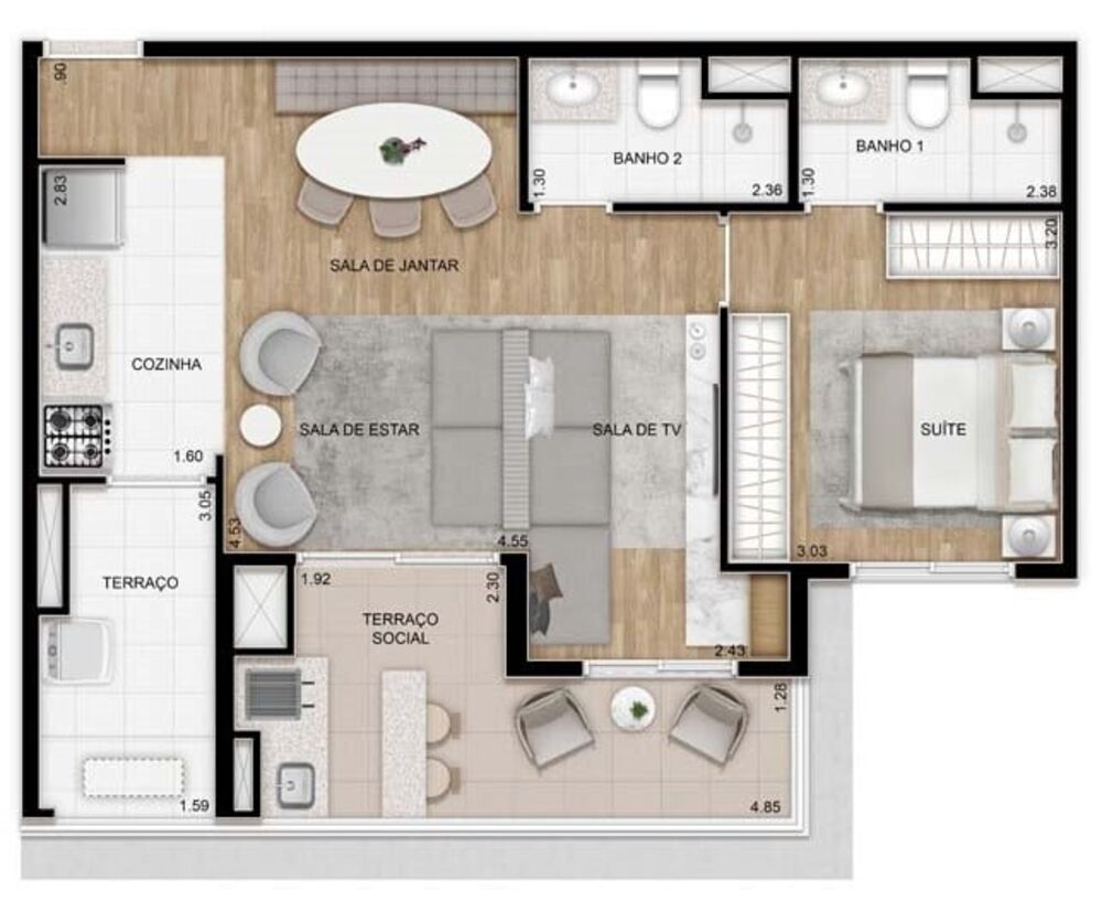 Apartamento, 2 quartos, 63 m² - Foto 8
