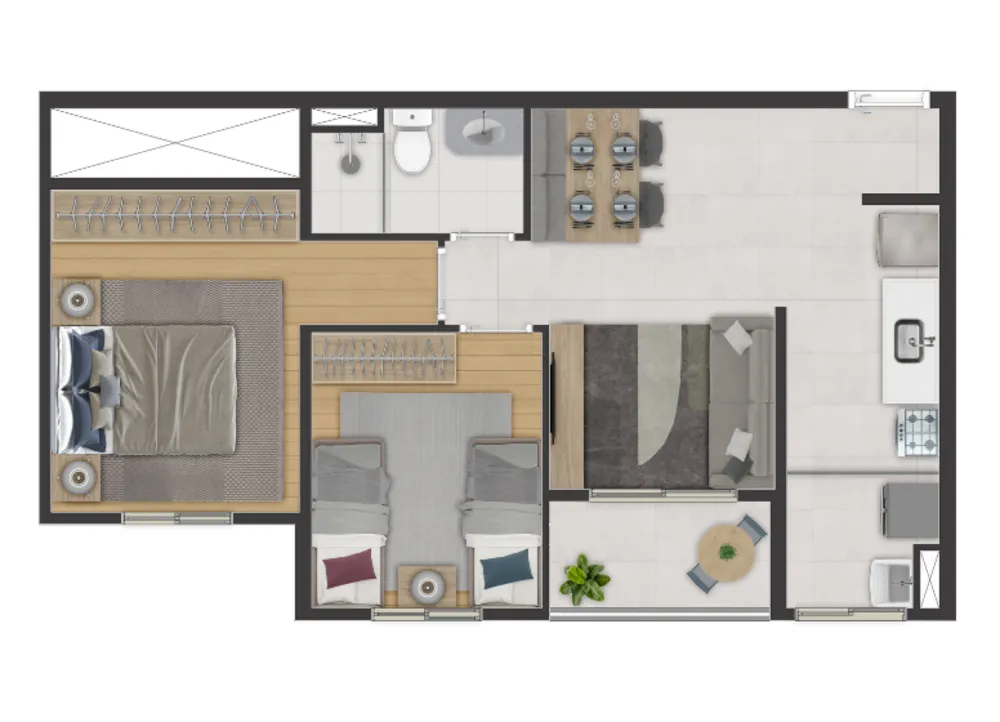 Apartamento, 2 quartos, 54 m² - Foto 4