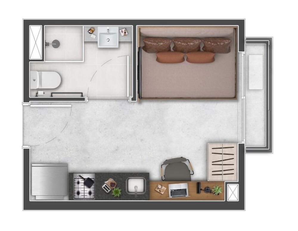 Apartamento, 1 quarto, 17 m² - Foto 22