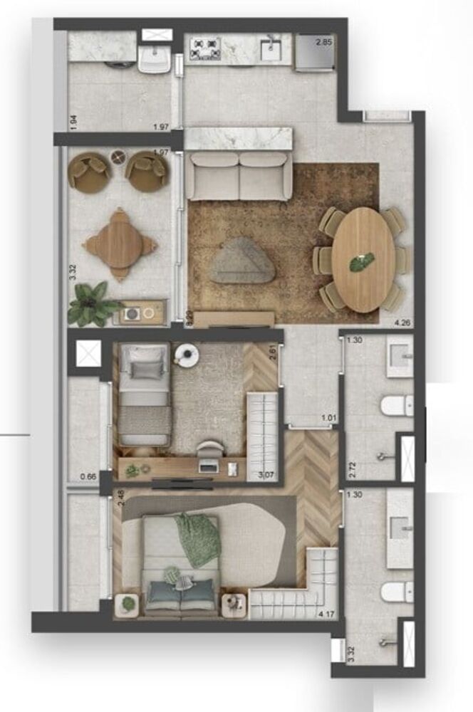 Apartamento, 2 quartos, 75 m² - Foto 5