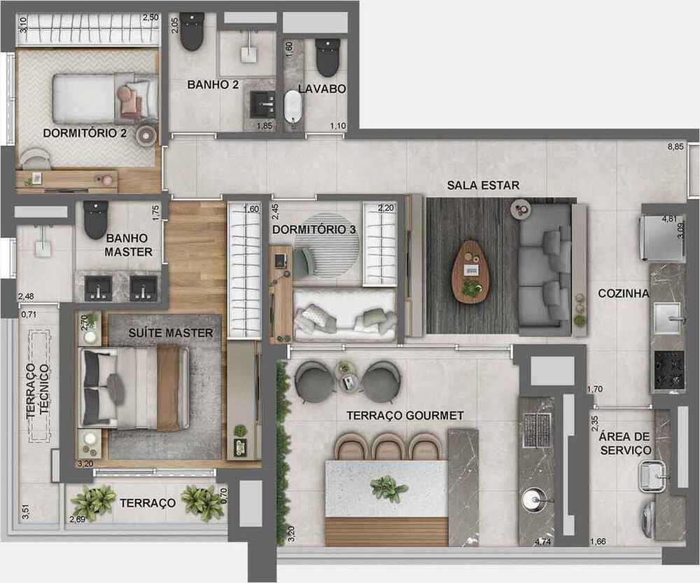 Apartamento, 3 quartos, 96 m² - Foto 14
