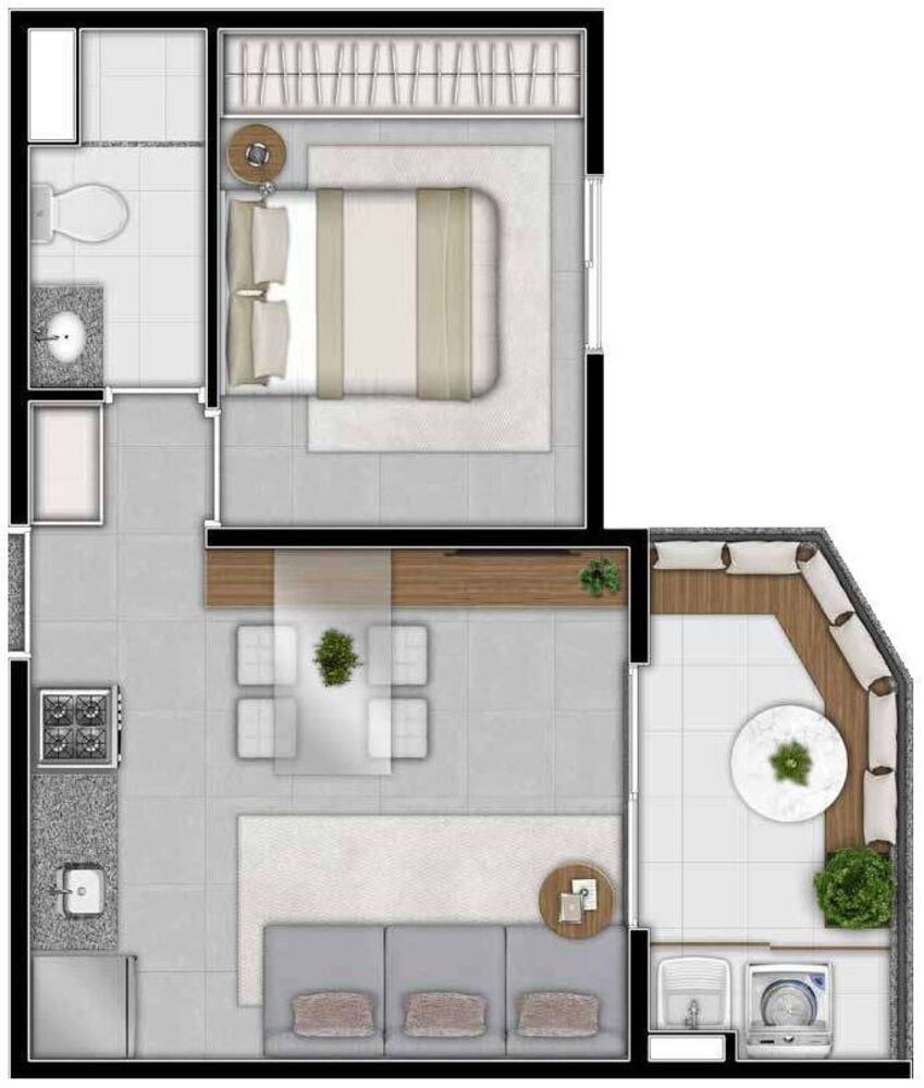 Apartamento, 1 quarto, 36 m² - Foto 3