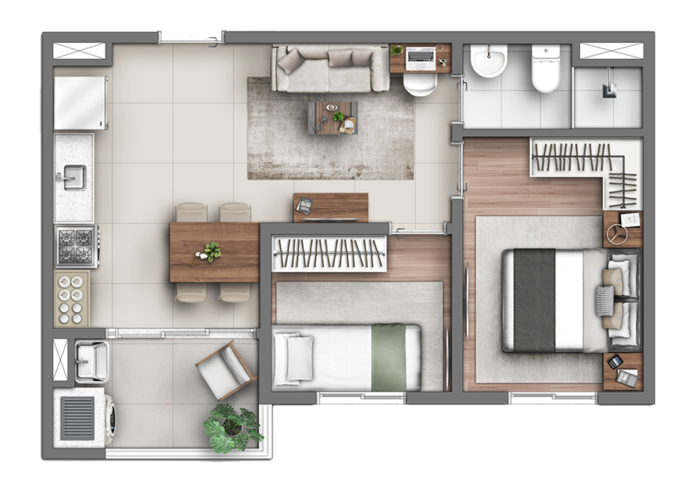 Cobertura, 3 quartos, 67 m² - Foto 2