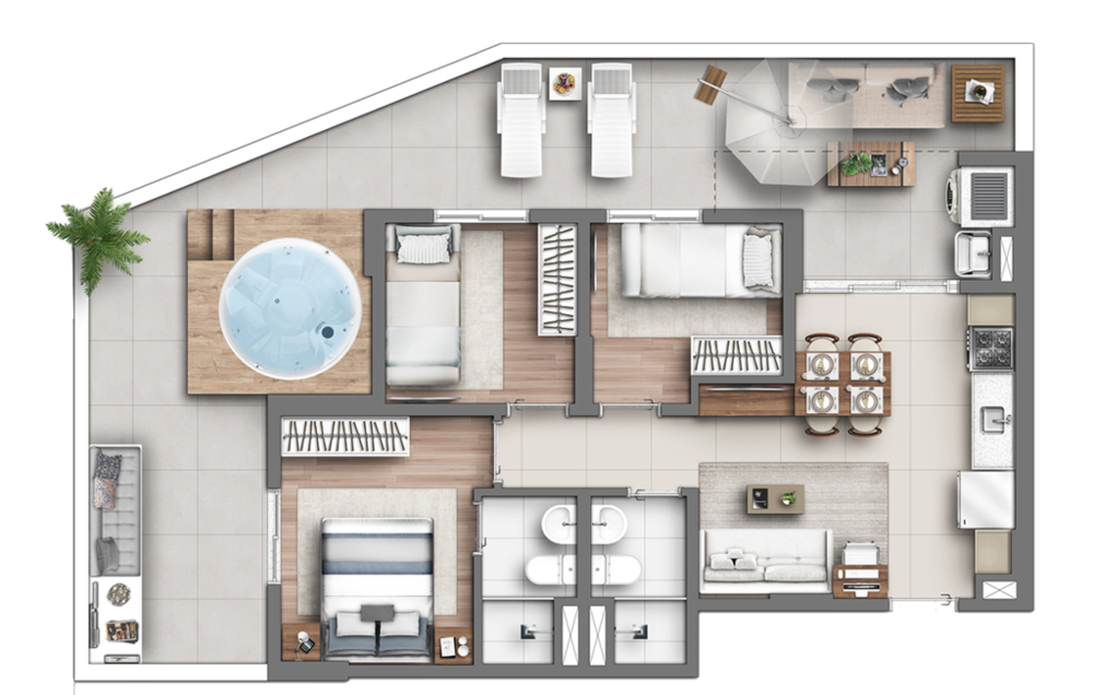 Cobertura, 3 quartos, 67 m² - Foto 4