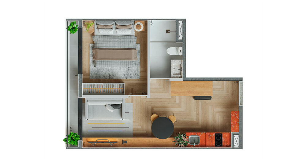 Apartamento, 1 quarto, 55 m² - Foto 7