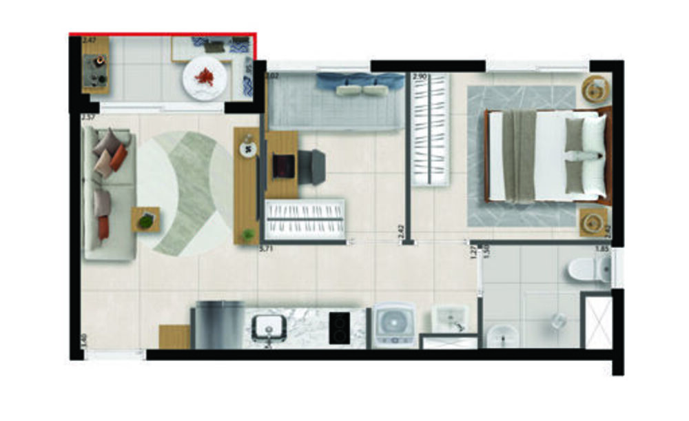 Apartamento à venda com 2 quartos, 32m² - Foto 14